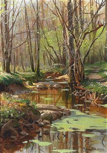 Peder Mønsted - Skovparti - 1901