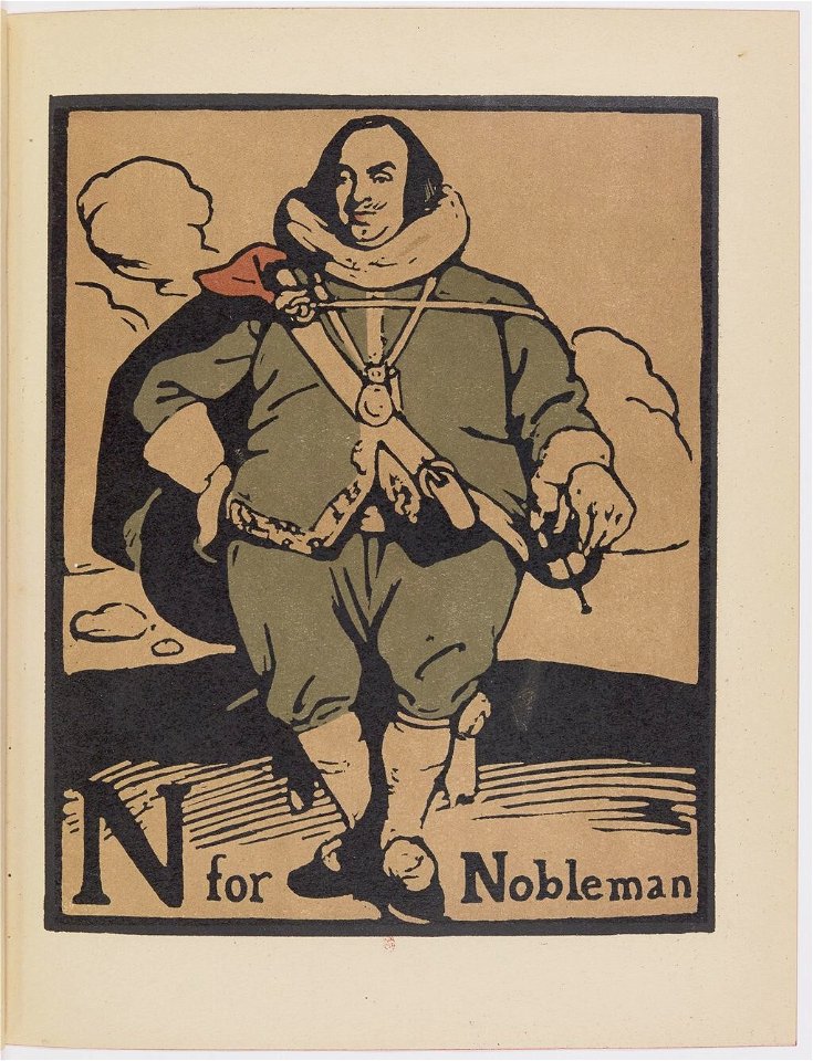 N for Nobleman - An Alphabet by William Nicholson (1899)
