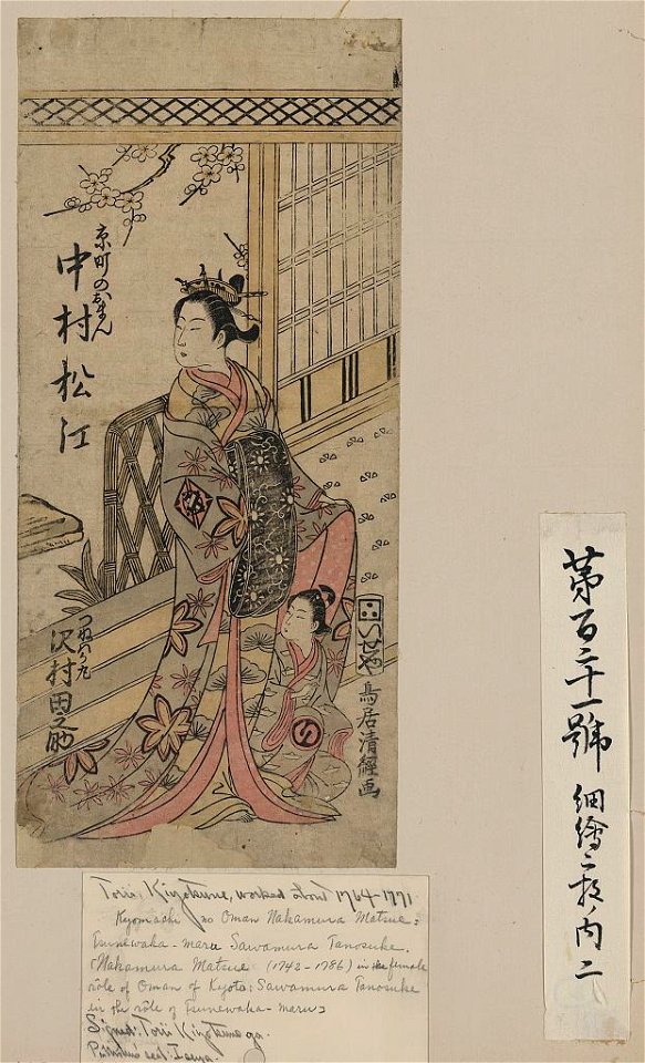 Nakamura matsue no kyōmachi no oman to sawamura tanosuke no tsunewakamaru LCCN2009615259