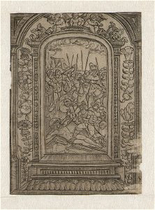 Nailing on the Cross ca.1519 print by Master S., S.II 5790, Prints Department, Royal Library of Belgium