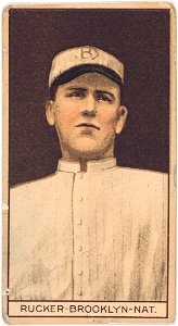 Napoleon Rucker, Brooklyn Dodgers, baseball card portrait LCCN2008677917
