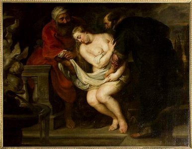 Naar Peter Paul Rubens - Suzanna door de ouderlingen belaagd (Daniël 13-1-63) - ГЭ-496 - Hermitage Museum
