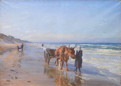 N.P. Mols - Kystboerne drager vod i landingen - KMS1625 - Statens Museum for Kunst