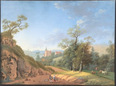 Nagel, Johann Friedrich - Bauernfamilie auf einem breiten Weg nach Sornitz bei Meißen - Metropolitan Museum