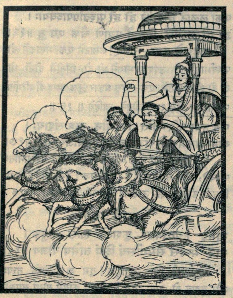 Nala very fastly drives the chariot of His master