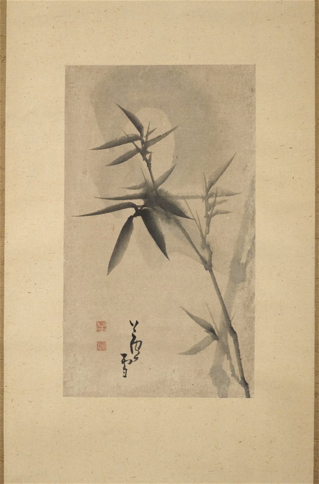 Nagasawa Rosetsu 長沢芦雪 - Bamboo under the Moonlight - 2008-1081 - Princeton University Art Museum
