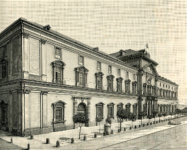 Napoli Palazzo degli Studi o Museo Nazionale. Free illustration for personal and commercial use.