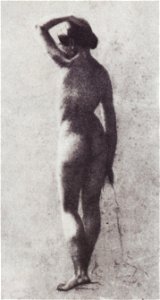 Naked girl from back-Courbet-169. Free illustration for personal and commercial use.