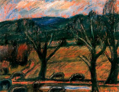 Nagy Landscape with Sheep