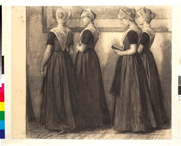 Naar links lopende weesmeisjes, objectnr TB 6254