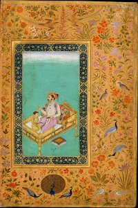 Nanha. The Emperor Shah Jahan with his Son Dara Shikoh, Folio from the Shah Jahan Album ca. 1620 Metmuseum