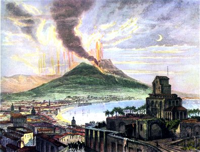 Napoli Mount Vesuvius 1858 engraving. Free illustration for personal and commercial use.