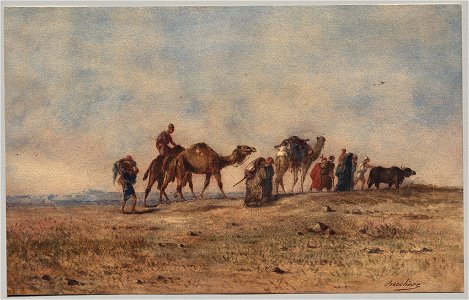 Narcisse Berchère (French, 1819-1891) - A Caravan in the Desert - 2019.61 - Cleveland Museum of Art