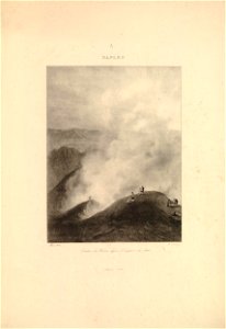 Naples - cratère du Vésuve après l'éruption de 1822 (BM 1920,0420.93)