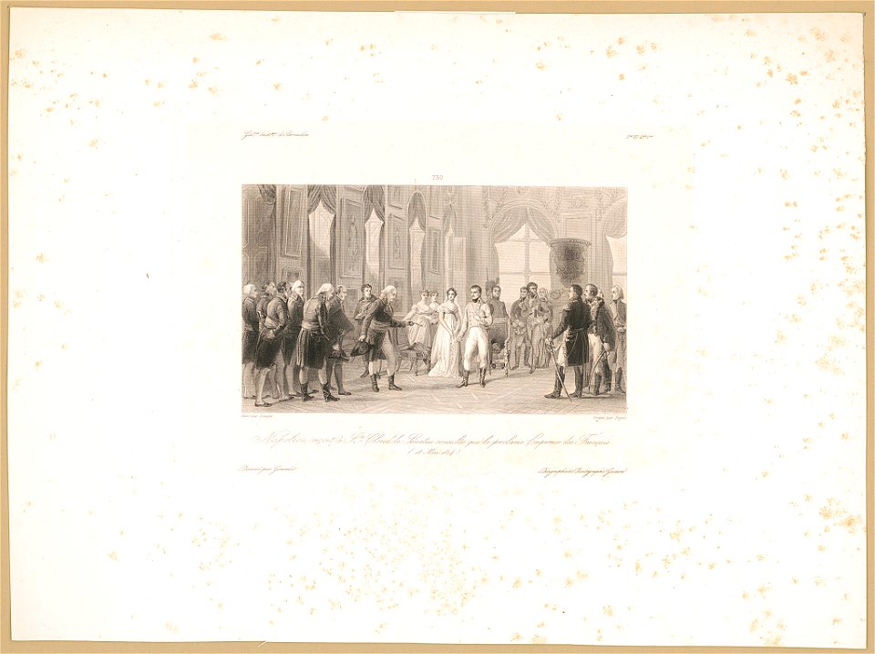 Napoleon recoit a St. Cloud le Senatus consulte qui le proclame empereur de Francais LCCN2003674479
