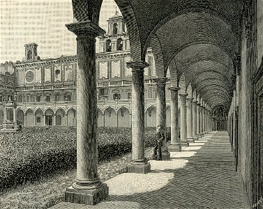 Napoli Certosa di San Martino il Chiostro. Free illustration for personal and commercial use.
