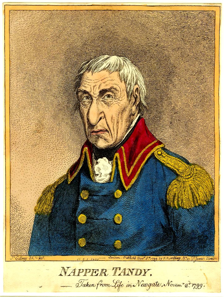 Napper Tandy. -Taken from Life in Newgate, Novembr. 2d 1799 (BM 1851,0901.1000)