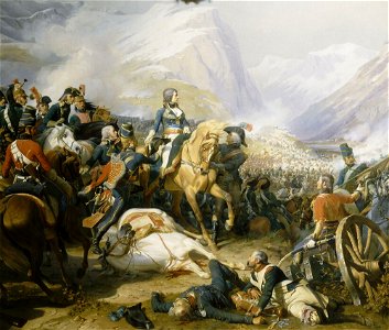 Napoleon at the Battle of Rivoli. Free illustration for personal and commercial use.