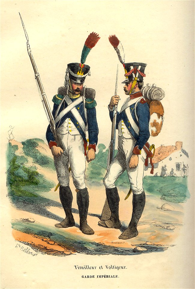 Napoleon Guard Tirailleur and Voltigeur by Bellange