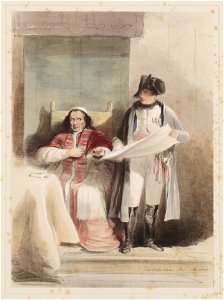 Napoleon en de Paus te Fontainebleau, objectnr A 16090