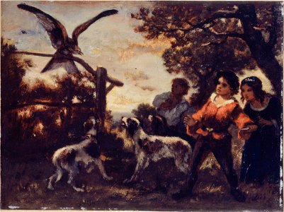 Narcisse Diaz de la Pena - Les enfants au faucon - PDUT1151 - Musée des Beaux-Arts de la ville de Paris