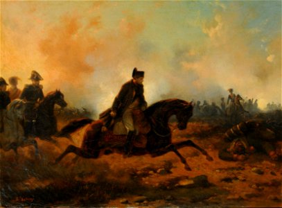 Napoleón chargeant a Waterloo