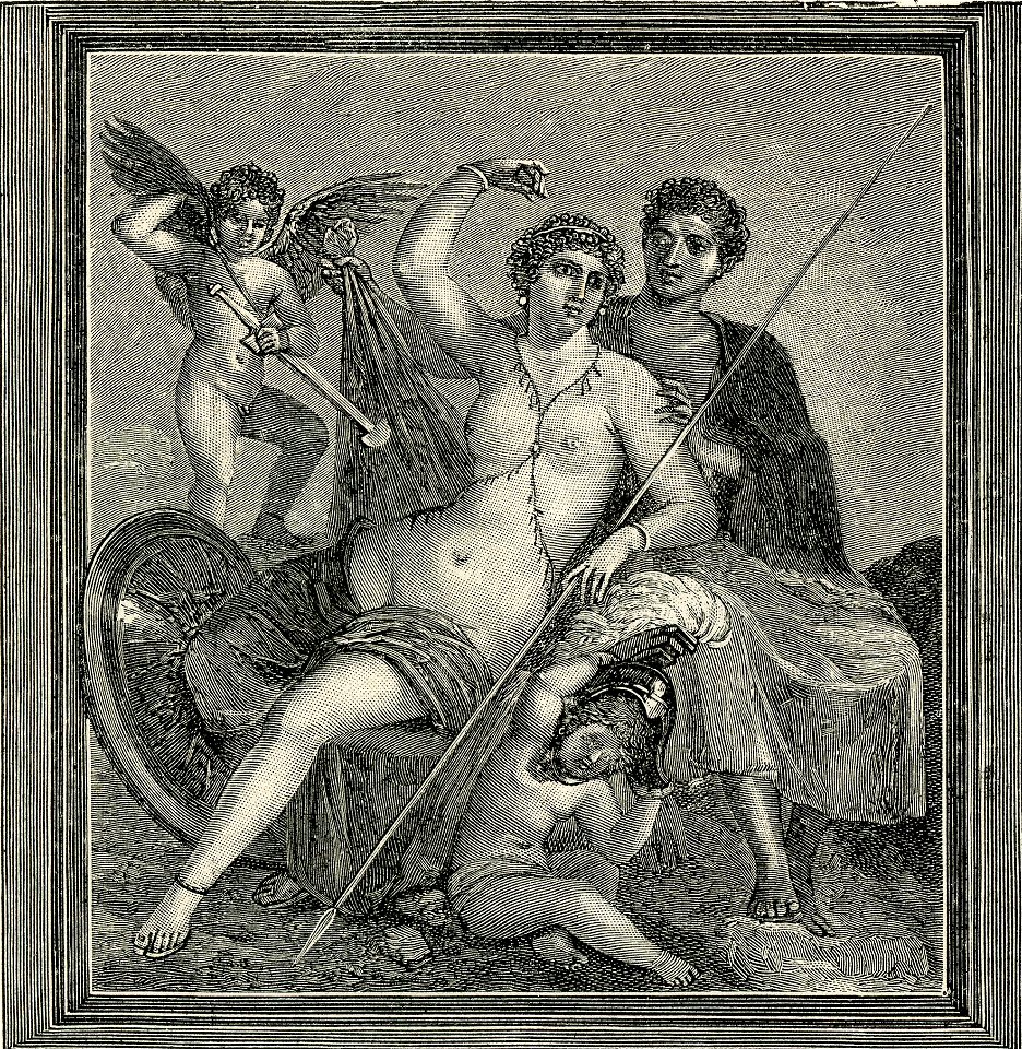 Napoli Museo Nazionale Venere e Marte affresco di Pompei