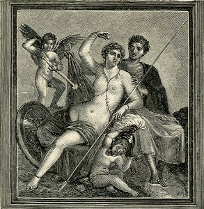 Napoli Museo Nazionale Venere e Marte affresco di Pompei