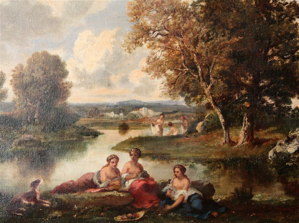 Narcisse Díaz de la Peña - Paysage aux baigneuses 02