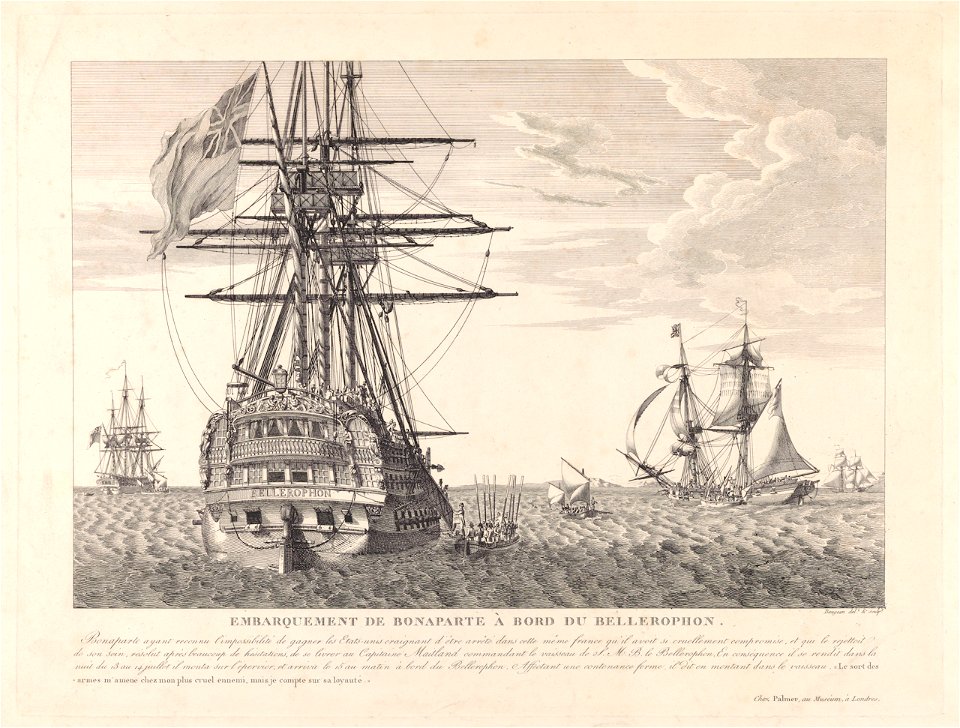 Napoleon surrendering to Captain Frederick Lewis Maitland on 15 July 1815 RMG PY0748