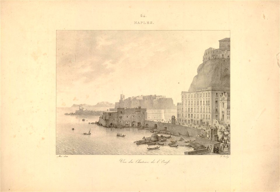 Naples - vue du château de l'Oeuf (BM 1920,0420.111)