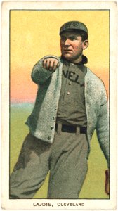 Nap Lajoie, Cleveland Naps, baseball card portrait LCCN2008676566