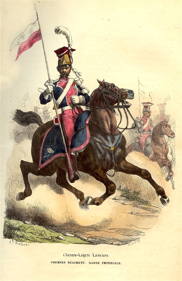 Napoleon Guard Light horse lancer by Bellange - Free Stock ...