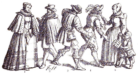 NassTrachtenbuch-04-Bauers- und Bürgersleute aus dem Maingau um den Anfang des 17. Jahrhundert