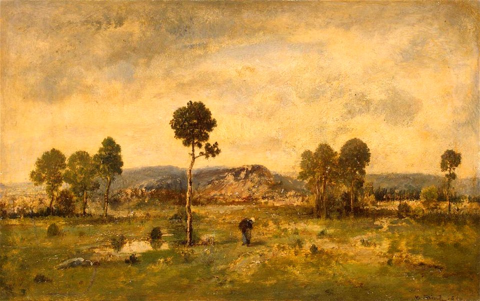 Narcisse Virgile Diaz de la Peña - Landscape with a Pine-tree - WGA6333