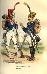 Napoleon Grenadier and Voltigeur of 1808 by Bellange