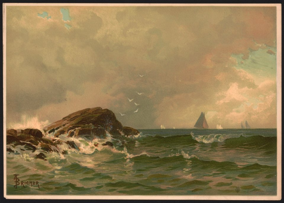 Narragansett Pier (stormy) - AT Bricher ; by A.T. Bricher. LCCN2016652352