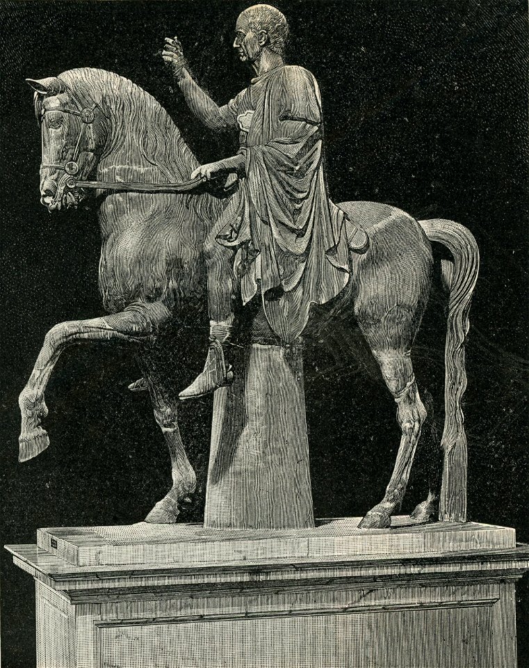 Napoli Museo Nazionale statua equestre di Marco Nonio Balbo padre