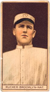 Napoleon Rucker, Brooklyn Dodgers, baseball card portrait LCCN2008677917