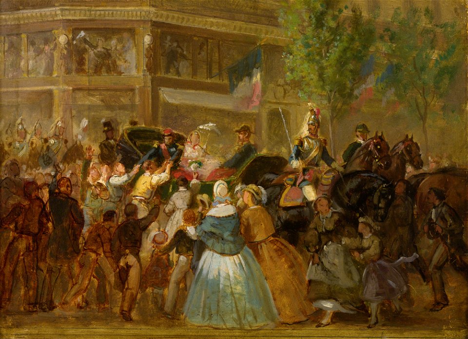 Napoleon III and Eugenie in a carriage