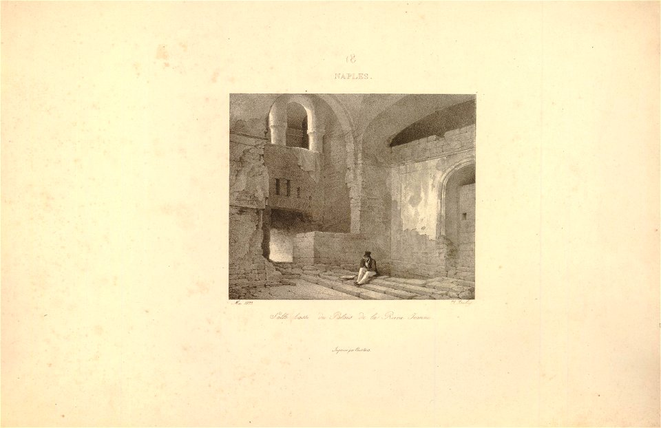 Naples - salle basse du palais de la reine Jeanne (BM 1920,0420.107)