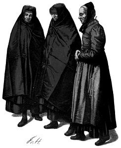 NassTrachtenbuch-T14-Bäuerinnen im Trauer- und Hausanzug aus Strassebersbach und Mandeln