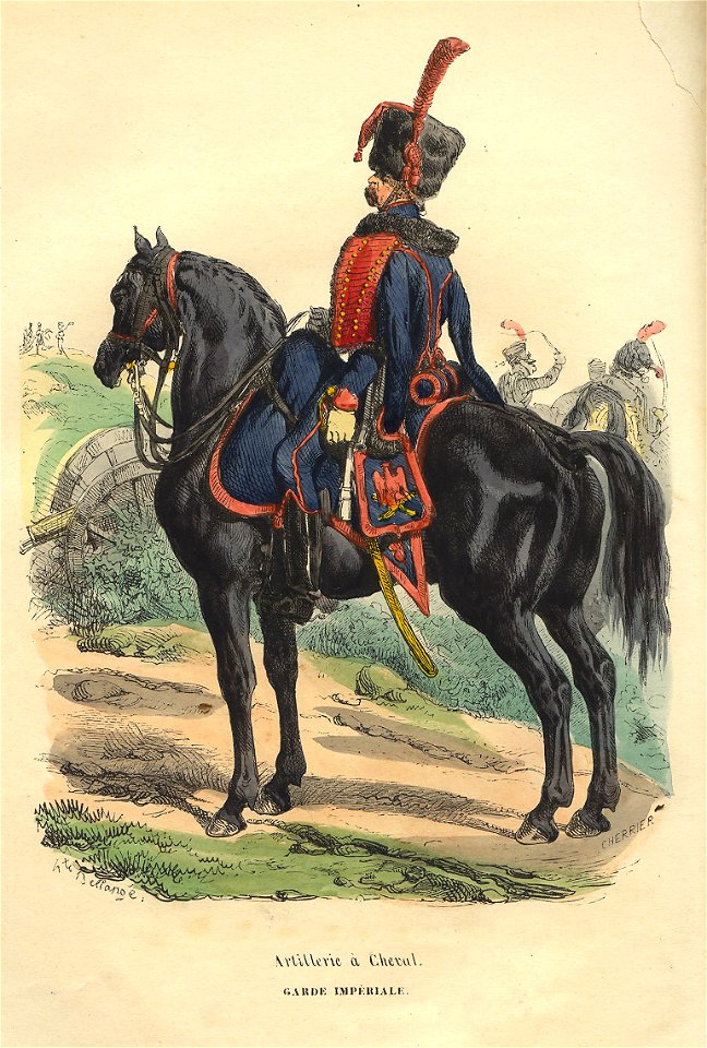 Napoleon Guard Horse Artillerist By Bellange - Free Stock Illustrations 