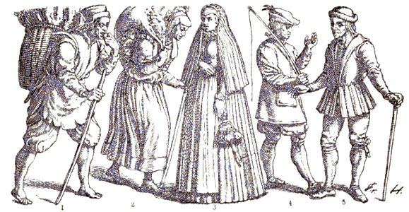 NassTrachtenbuch-06-Bauersleute aus der Lahngegend erste Hälfte des 17. Jahrhundert