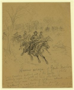 Narrow escape of Genl. Meade 1864 LCCN2004660165