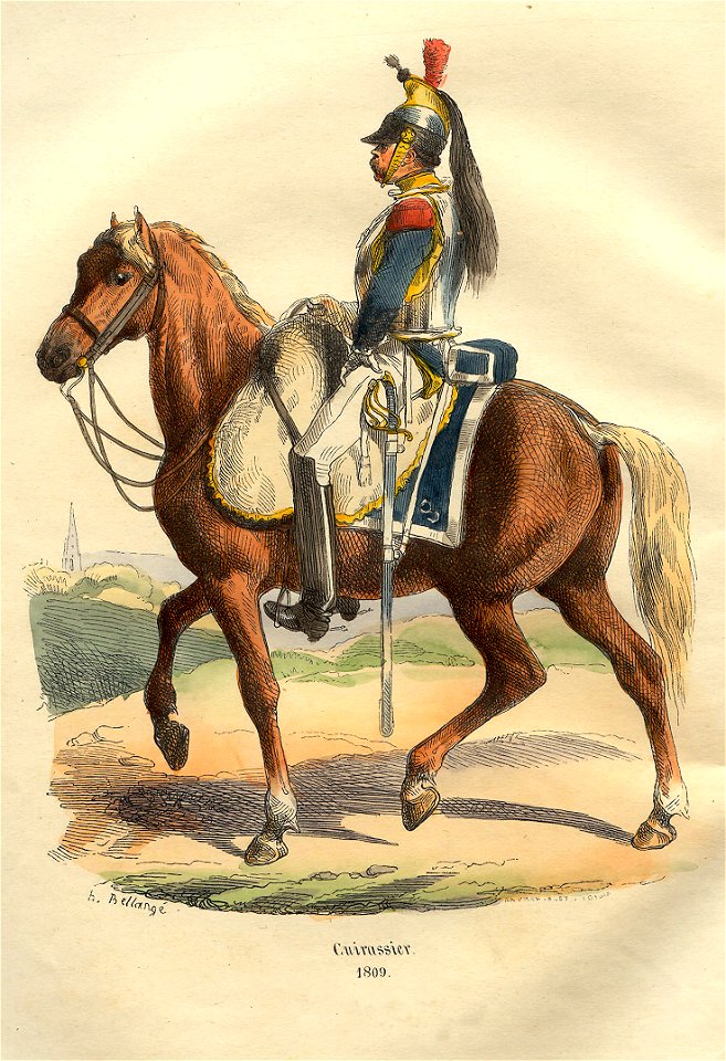 Napoleon Cuirassier in 1809 by Bellange