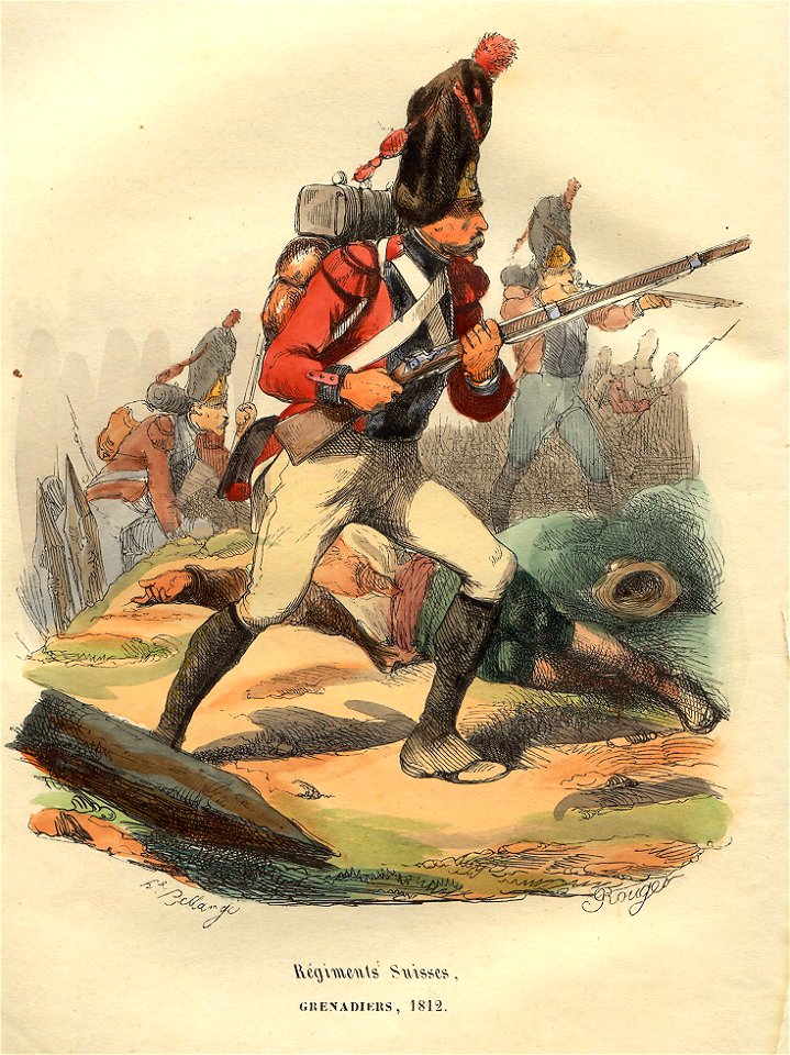 Napoleon Swiss Grenadier in 1812 by Bellange