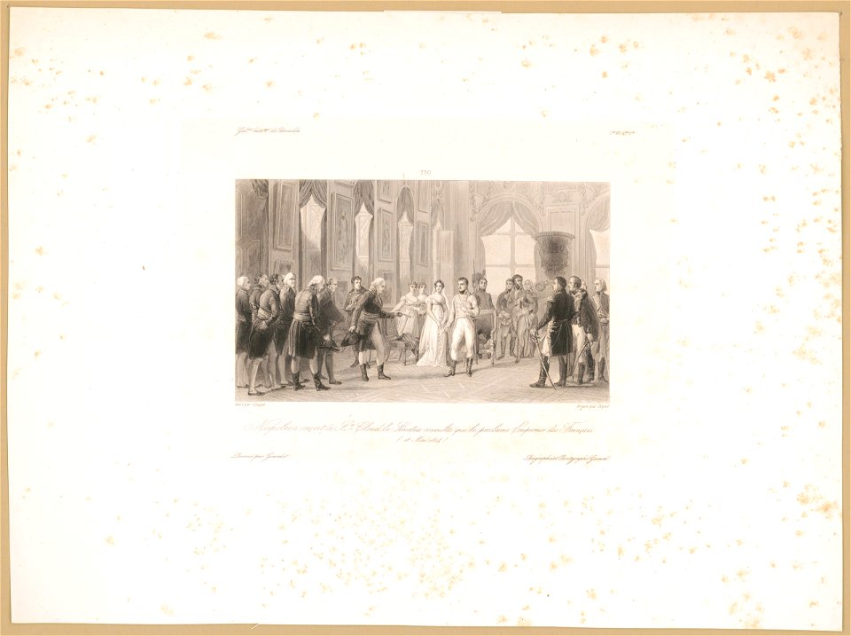 Napoleon recoit a St. Cloud le Senatus consulte qui le proclame empereur de Francais LCCN2003674479