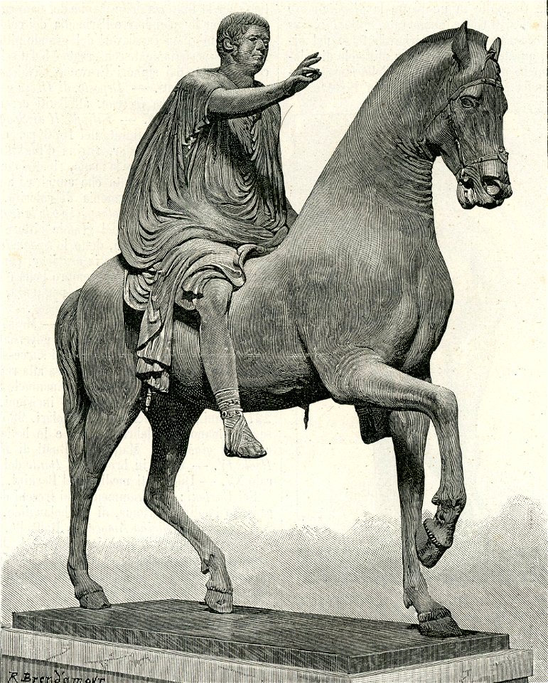 Napoli Museo Nazionale statua equestre di Nerone