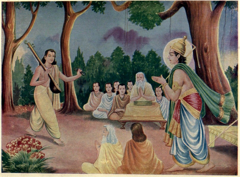 Narada meets Balarama in Mitravaruna Ashram